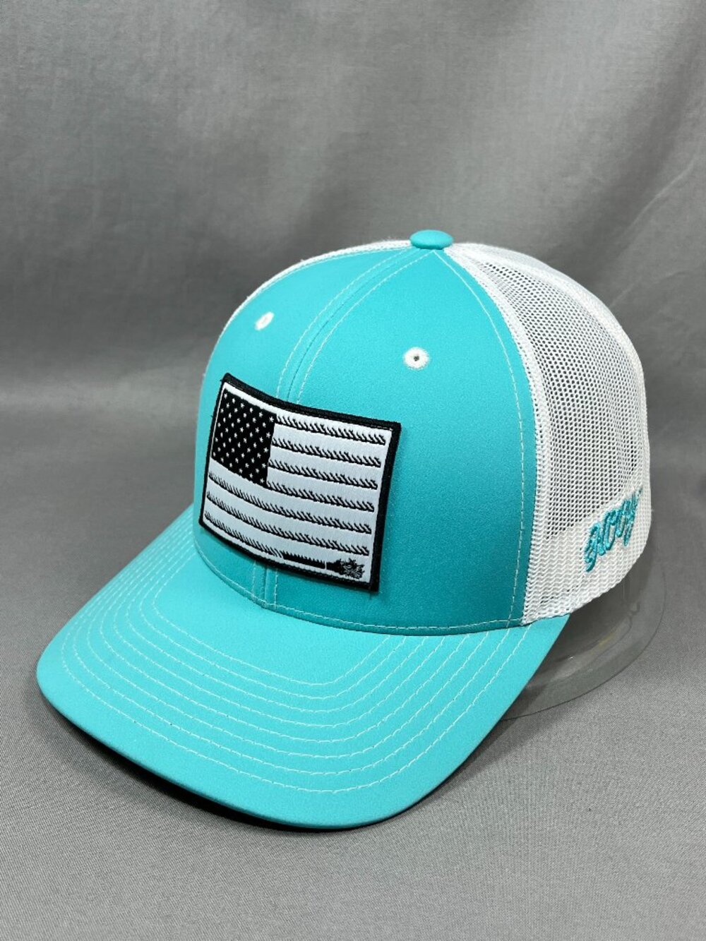 Hooey Liberty US Roper Flag Snapback Hat Blue Trucker Western Rodeo Cowboy Mens